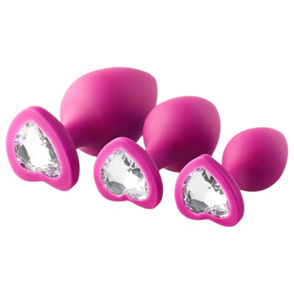 Kit de entrenamiento anal Flirts - set de plugs anales (3 uds) - rosa