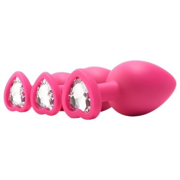 Kit de entrenamiento anal Flirts - set de plugs anales (3 uds) - rosa