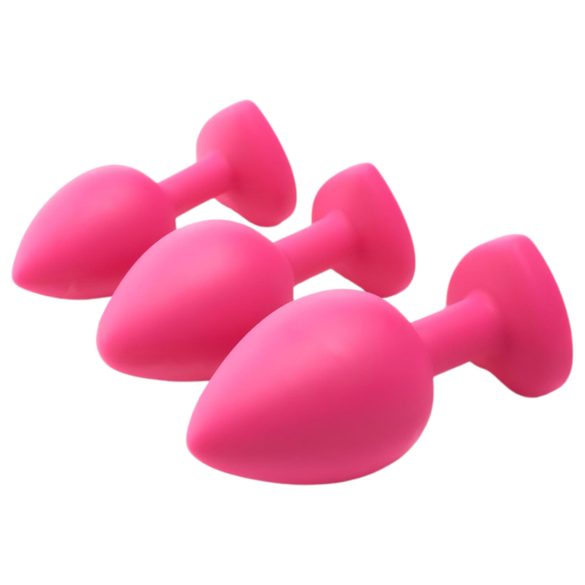 Kit de entrenamiento anal Flirts - set de plugs anales (3 uds) - rosa