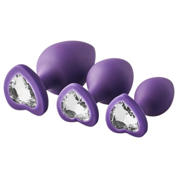 Kit de entrenamiento anal Flirts - set de plugs (3 uds) - morado