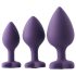 Kit de entrenamiento anal Flirts - set de plugs (3 uds) - morado