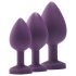 Kit de entrenamiento anal Flirts - set de plugs (3 uds) - morado
