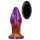 Glamour Glass - Vibrador anal cónico de vidrio con radio (colorido)