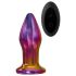 Glamour Glass - Vibrador anal cónico de vidrio con radio (colorido)