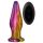 Glamour Glass - vibrador anal de vidrio con control remoto y diseño colorido