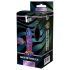 Glamour Glass - vibrador anal de cristal con control remoto - ondulado (colorido)