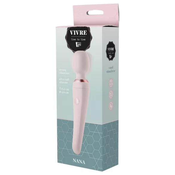 Vivre Nana - vibrador masajeador recargable - silicona rosa