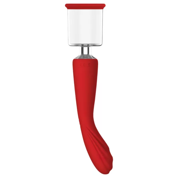 Red Revolution Georgia - Vibrador punto G y bomba vaginal - silicona roja