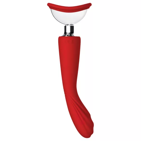 Red Revolution Georgia - Vibrador punto G y bomba vaginal - silicona roja