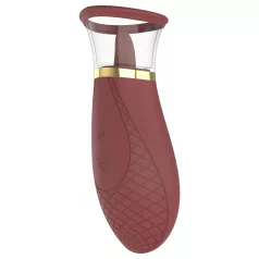   Dreamtoys Roxy - succionador y vibrador con lengüeta - silicona burdeos
