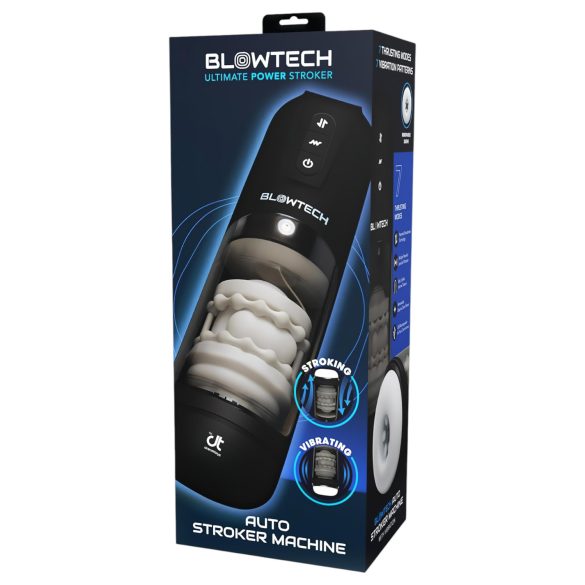 Dreamtoys Blowtech - masturbador vibrante con movimiento (negro)