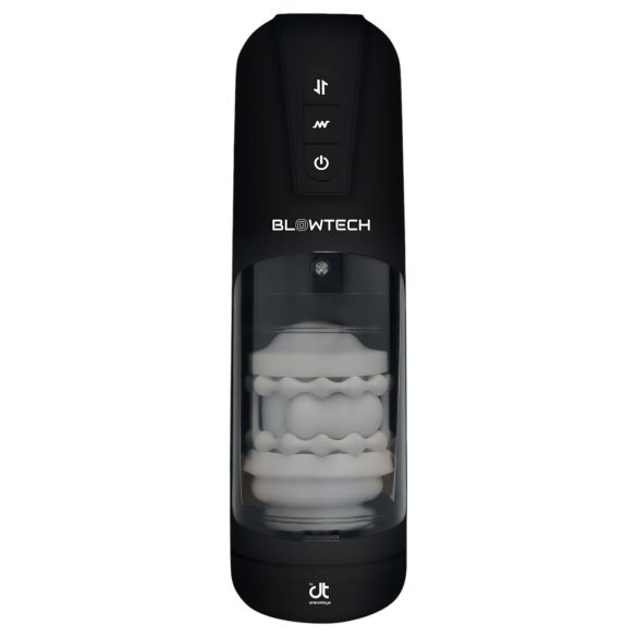 Dreamtoys Blowtech - masturbador vibrante con movimiento (negro)