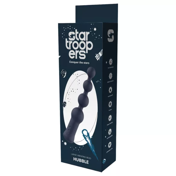 Startroopers Hubble - vibrador anal recargable con perlas - silicona azul