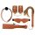 Blaze Elite - Set BDSM 5 piezas (cognac)