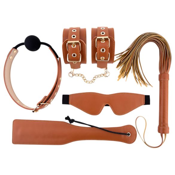 Blaze Elite - Set BDSM 5 piezas (cognac)