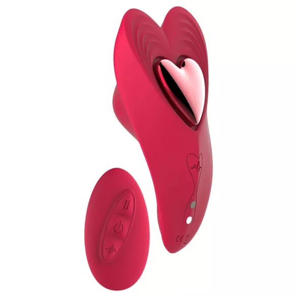 Dreamtoys Amour - juego de vibrador de bragas/ropa interior portátil (rojo)