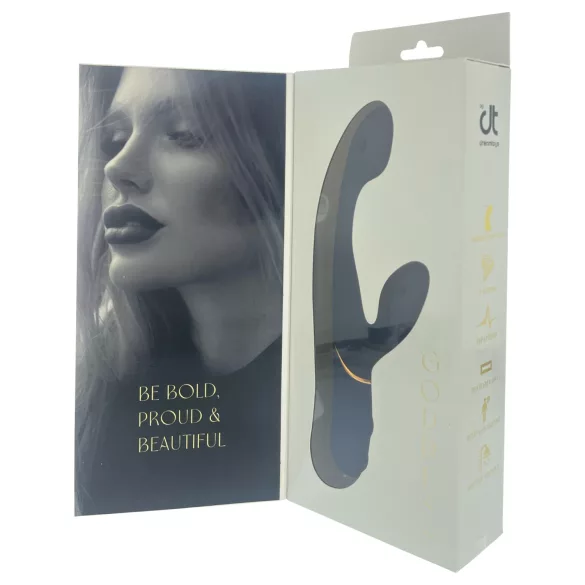 Goddess - vibrador para parejas con cabeceo (azul oscuro)
