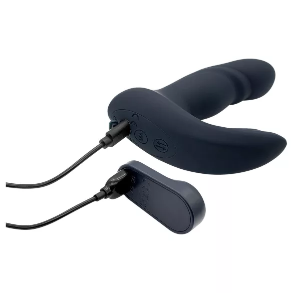 Dreamtoys Pulz - vibrador anal de empuje con mando a distancia (azul)