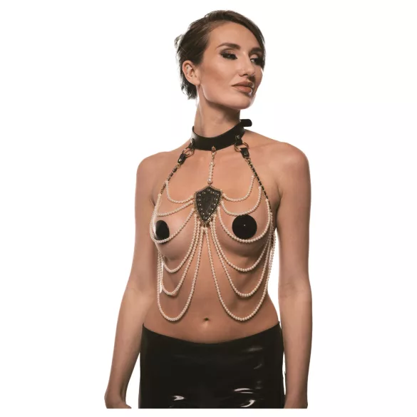 Guilty Pleasure Allure - set de collar y cadena corporal (negro)