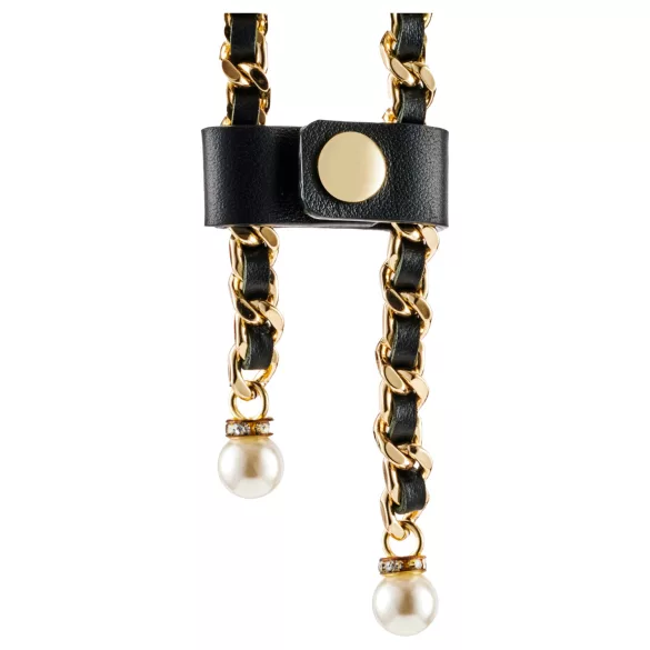 Guilty Pleasure Allure - set de collar y cadena corporal (negro)