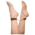 Allure - esposas para tobillo con perlas - negro