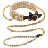 Allure - collar con correa y perlas - negro