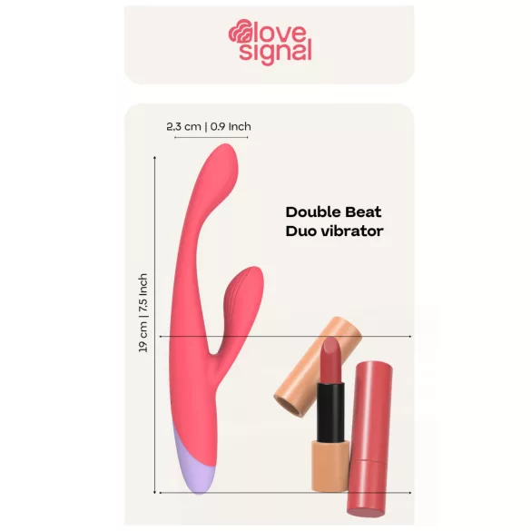 Dreamtoys - Vibrador punto G con estimulador de clítoris - silicona roja
