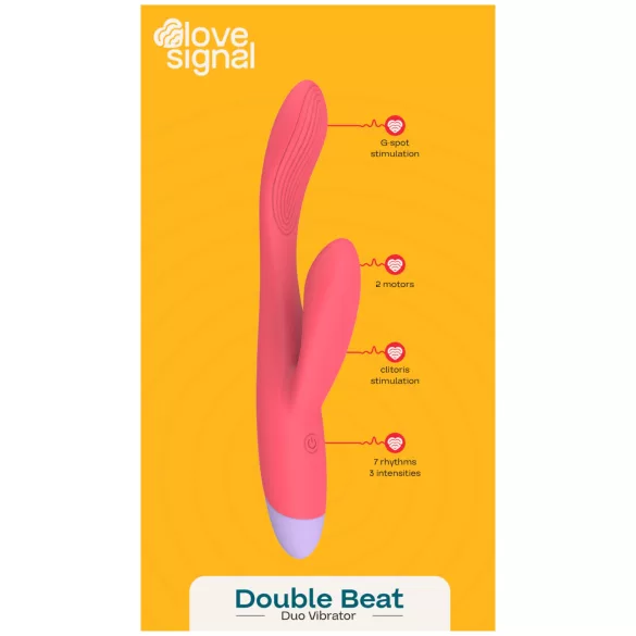 Dreamtoys - Vibrador punto G con estimulador de clítoris - silicona roja