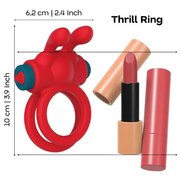 Dreamtoys Love Signal - anillo vibrador para el pene (rojo)