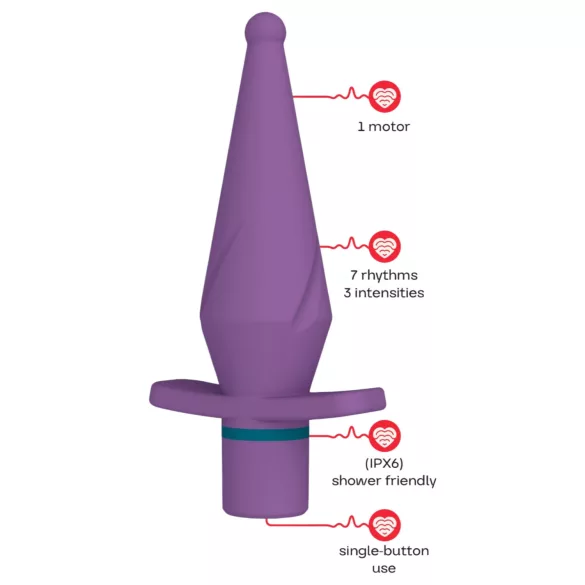 Dreamtoys Love Signal - plug anal vibrador (lila)