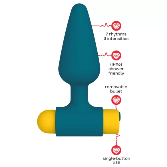 Dreamtoys Love Signal - plug anal vibrador (verde)