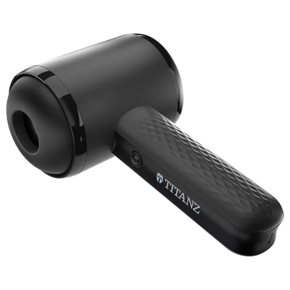 Pistola de Empuje Titanz Thrusting - masturbador automático (negro)