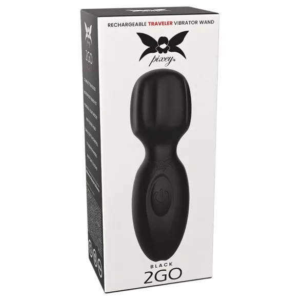 Pixey 2GO - mini vibrador masajeador recargable (negro)