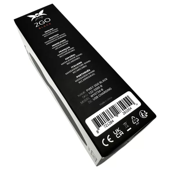 Pixey 2GO - mini vibrador masajeador recargable (negro)