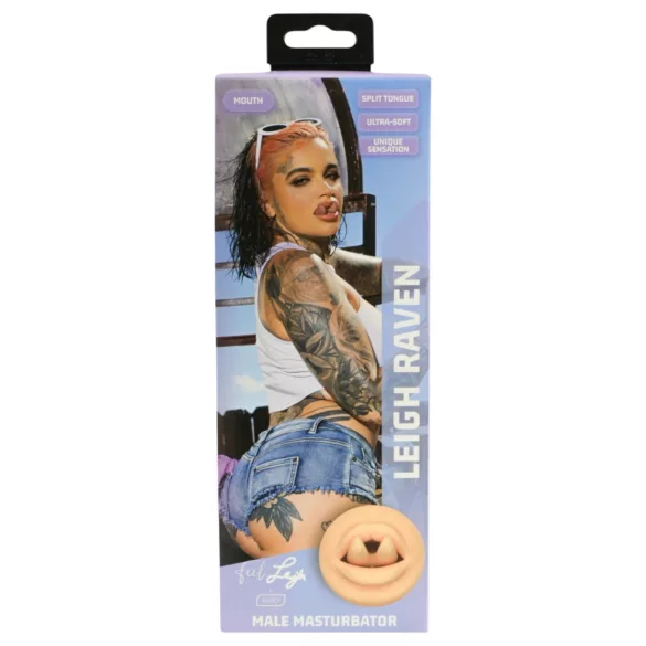 Kiiroo Feel Leigh Raven - boca masturbadora con lengua cortada (color natural)