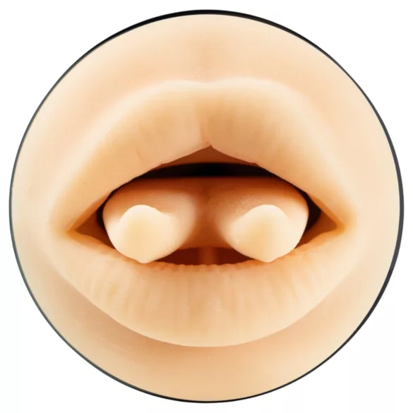 Kiiroo Feel Leigh Raven - boca masturbadora con lengua cortada (color natural)