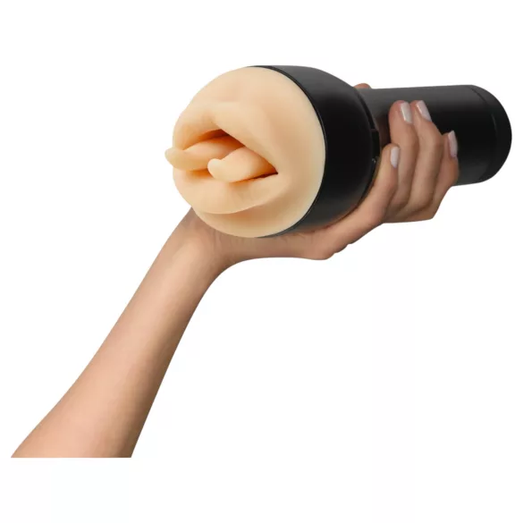 Kiiroo Feel Leigh Raven - boca masturbadora con lengua cortada (color natural)