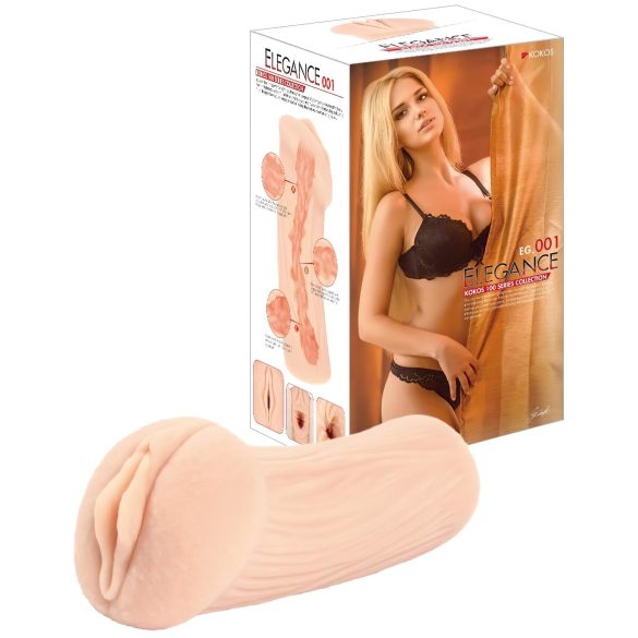 Kokos Elegance 01 - masturbador realista vagina - material suave color natural