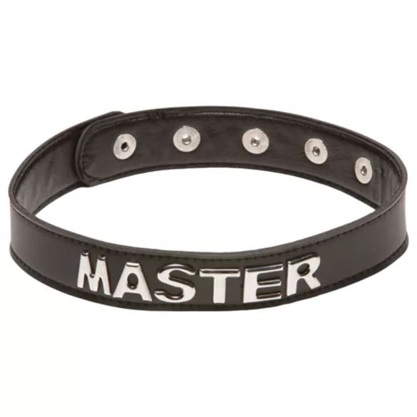 X-Play Master - collar BDSM - cuero negro