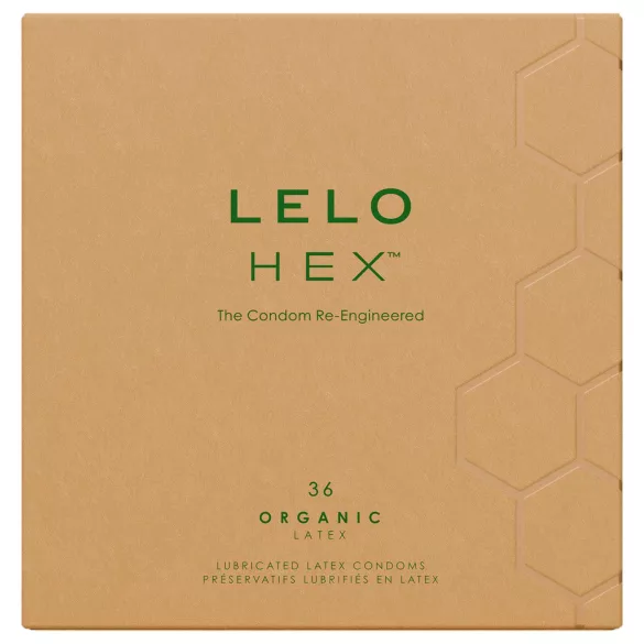 LELO Hex Organic - preservativo potente - látex natural - 36 unidades