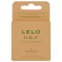 LELO Hex Organic - preservativo fino y resistente - látex natural - 3 unidades