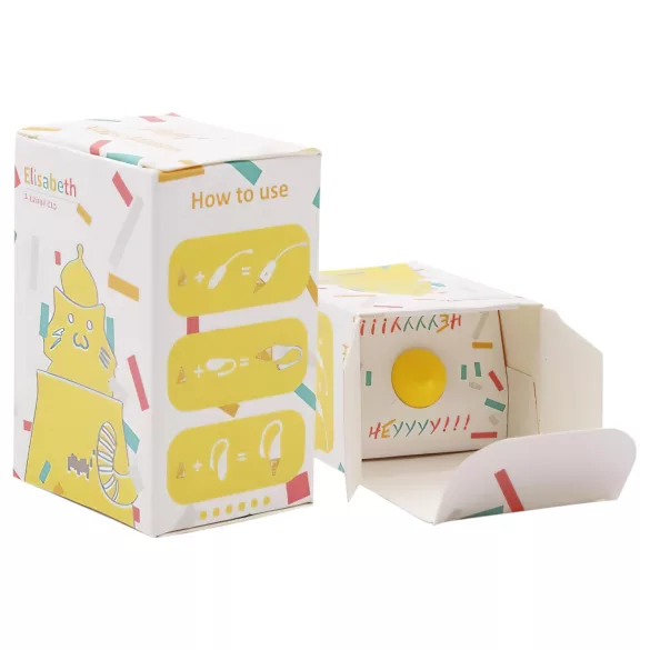 Magic Motion Elizabeth - succionador con funda de silicona gato - amarillo