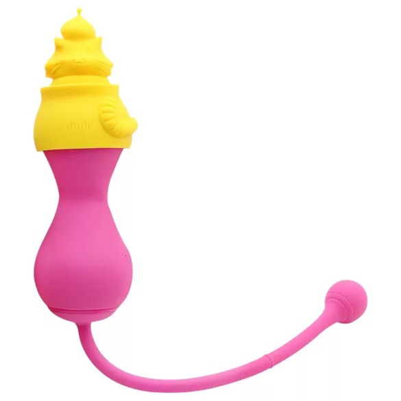 Magic Motion Elizabeth - succionador con funda de silicona gato - amarillo
