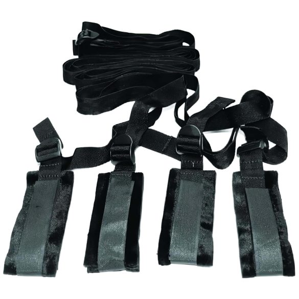 S&M - set de bondage para cama - sujeción ajustable - negro