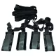 S&M - set de bondage para cama - sujeción ajustable - negro