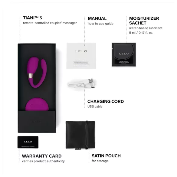 LELO Tiani 3 - vibrador para parejas - silicona - lila