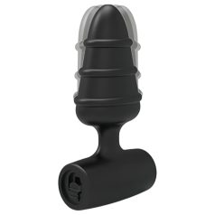Love Plug - mini plug anal vibrador - silicona negra