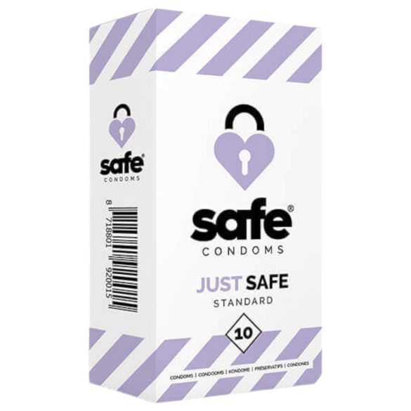 SAFE Just Safe - preservativo estándar - sabor vainilla - 10 unidades