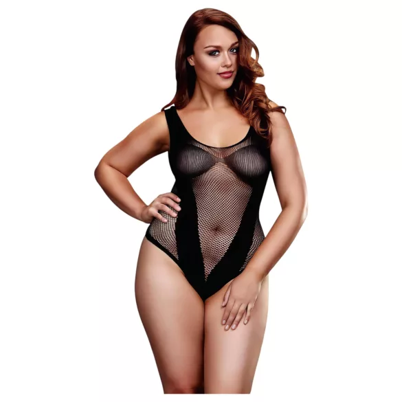 Baci - body de red plus size - negro - talla XL-XXL