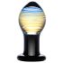 GLAS Galileo - plug anal de vidrio (negro-dorado)